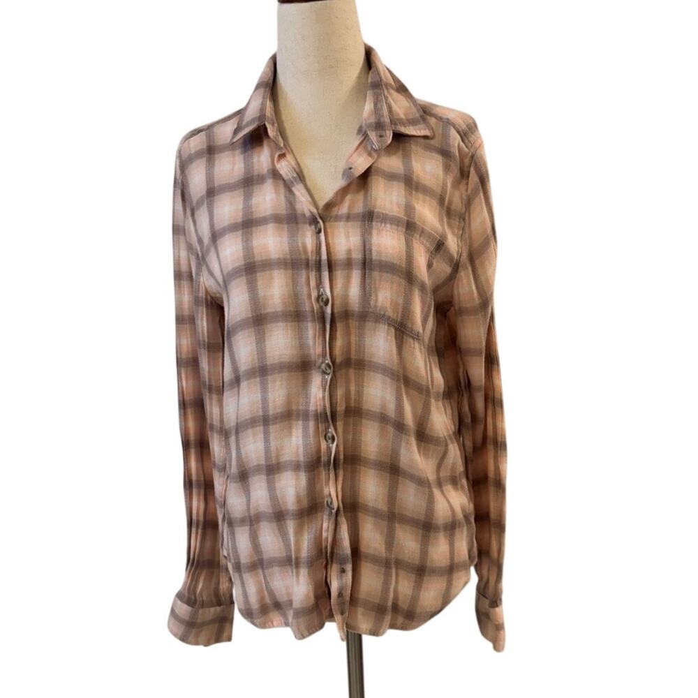 American Eagle Outfitters S Long Sleeve Button Up Plaid Flannel